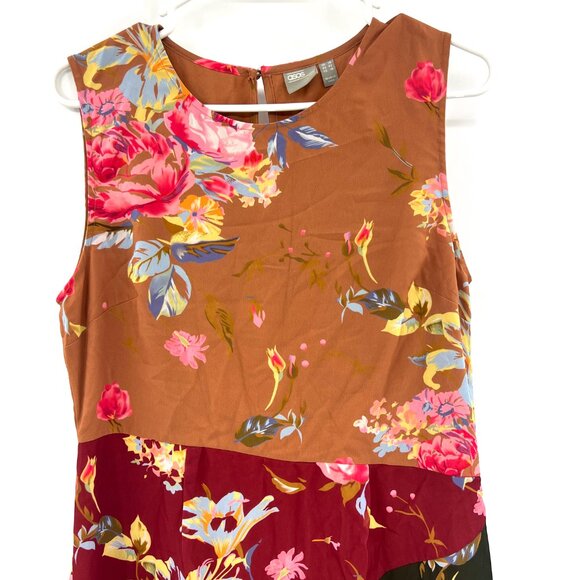 ASOS Floral Patchwork Sleeveless Wide Leg Jumpsuit Women's 10 - Picture 2 of 7